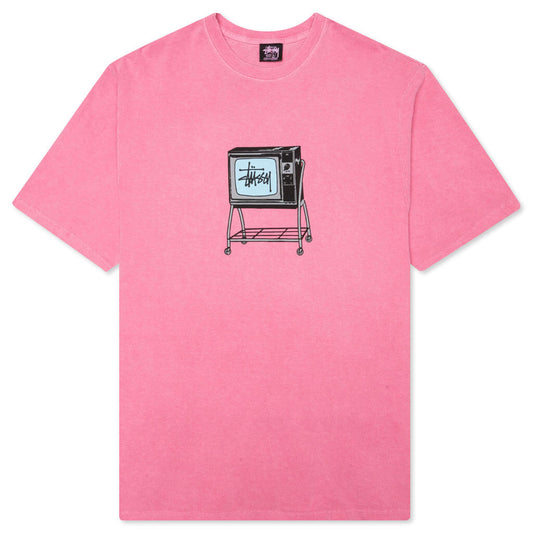 Rolling TV Pig Dyed Tee - Pink