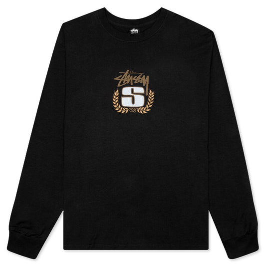 S Wreath Pigment Dyed L/S Tee - Black