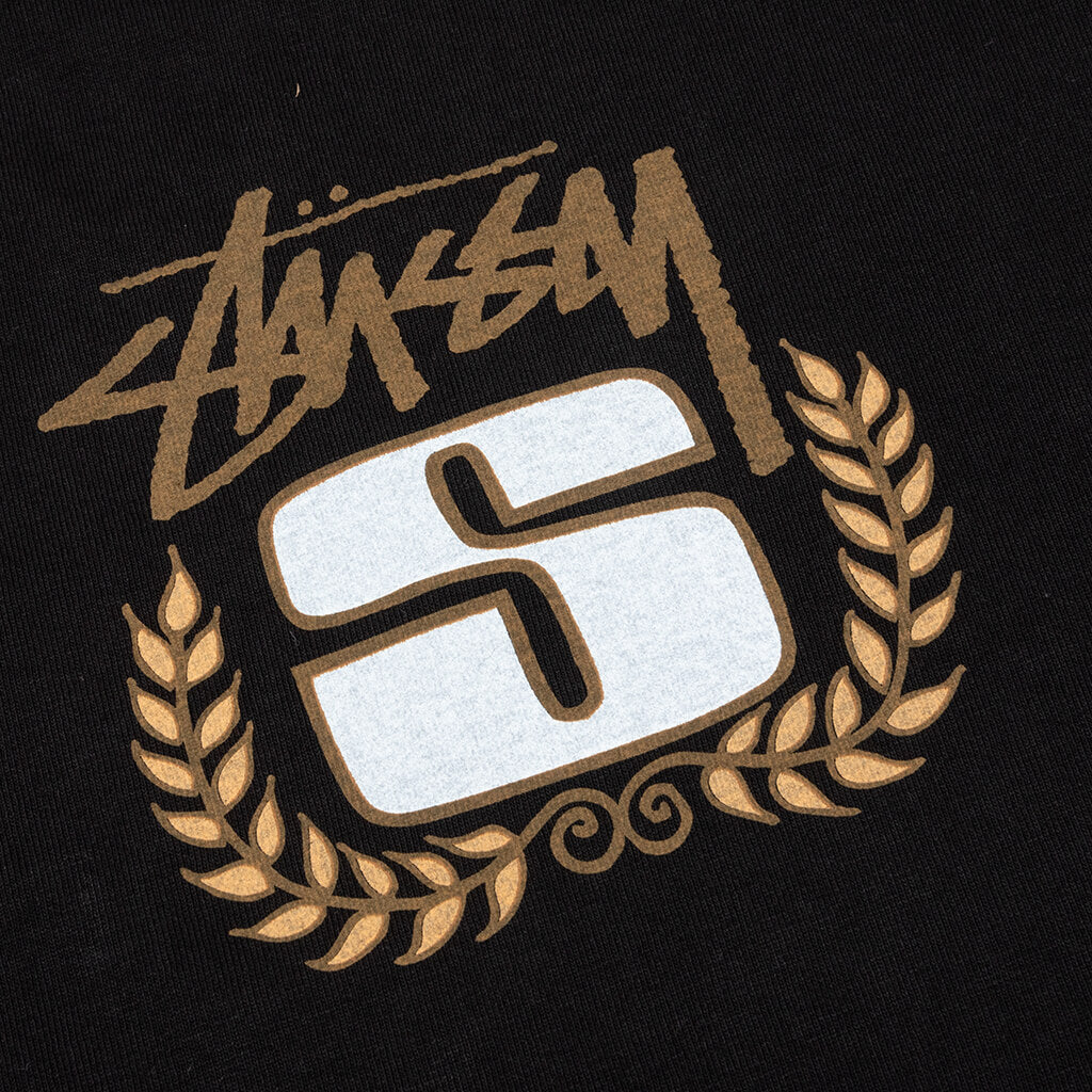 S Wreath Pigment Dyed L/S Tee - Black