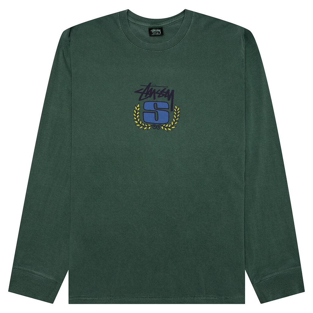 S Wreath Pigment Dyed L/S Tee - Pine