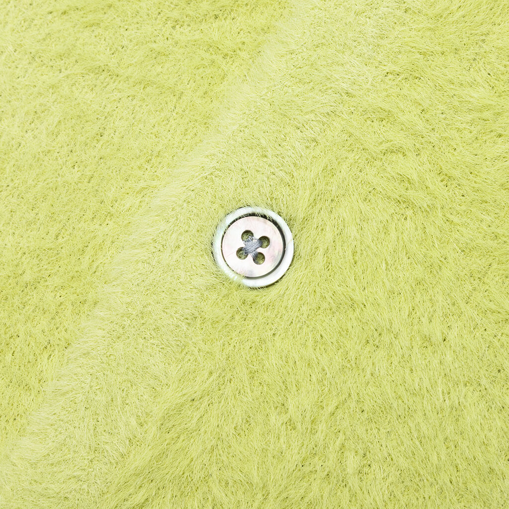 Shaggy Cardigan - Lime