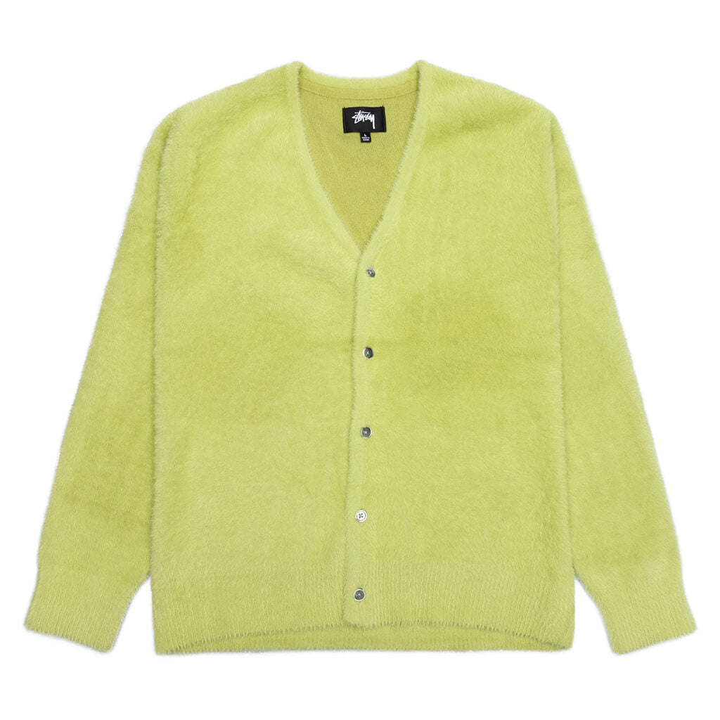 Shaggy Cardigan - Lime