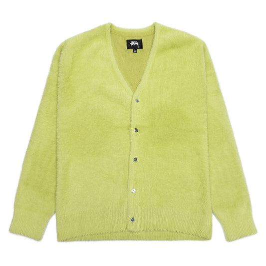 Shaggy Cardigan - Lime