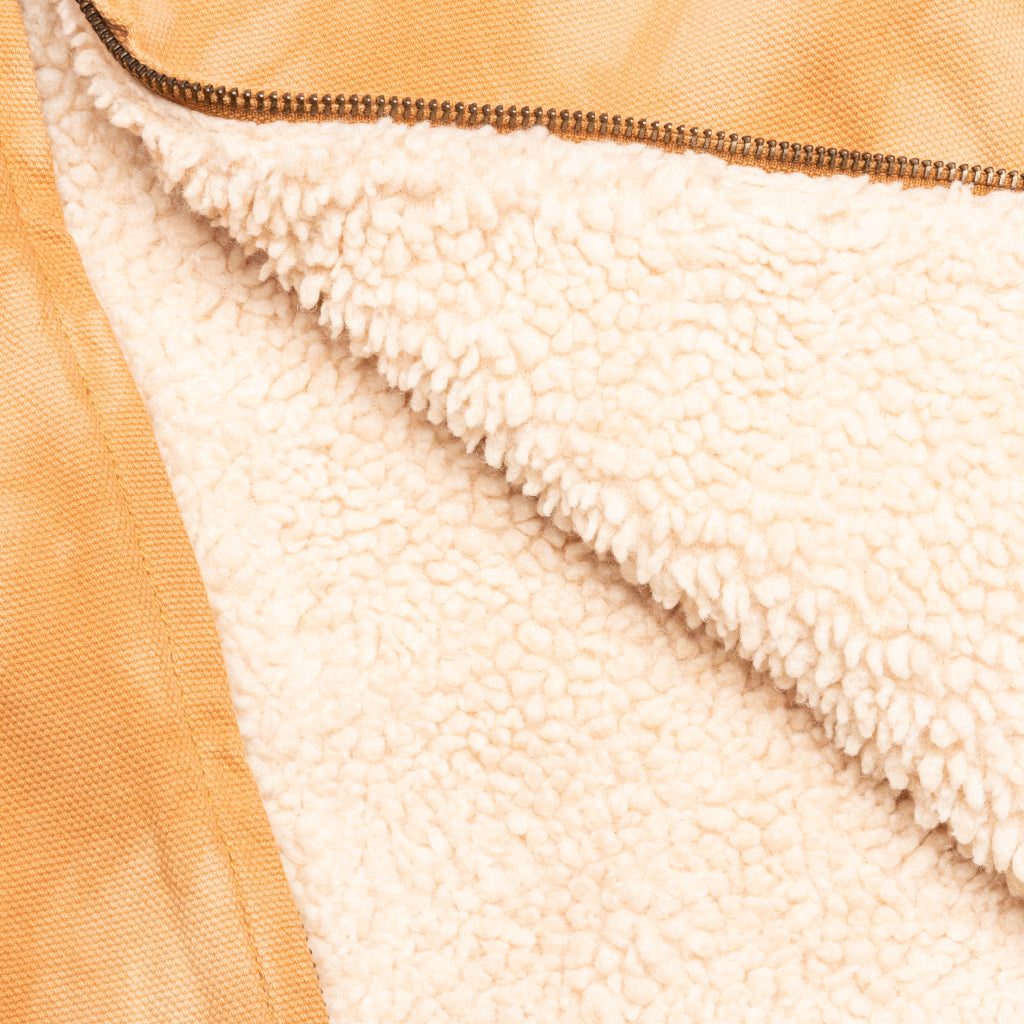 Shearling Dyed Trucker Jacket - Brown