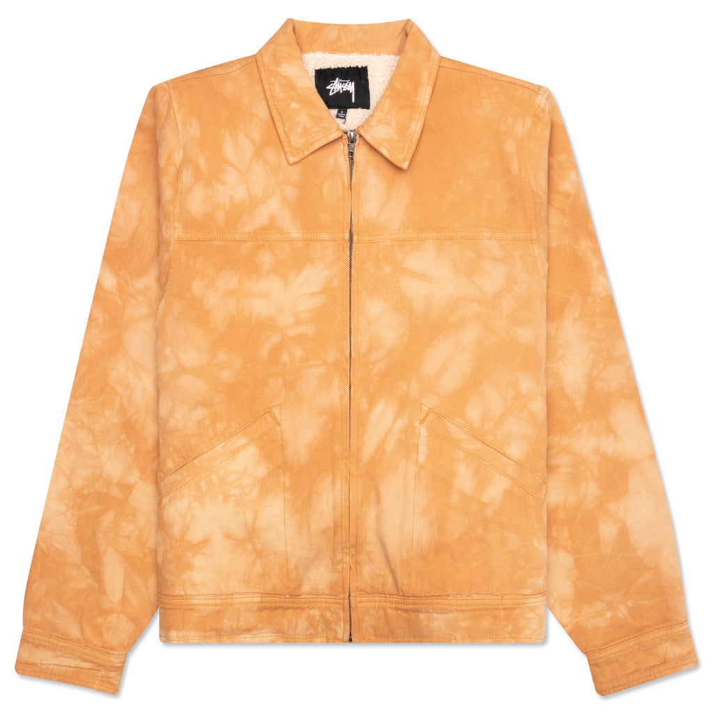 Shearling Dyed Trucker Jacket - Brown