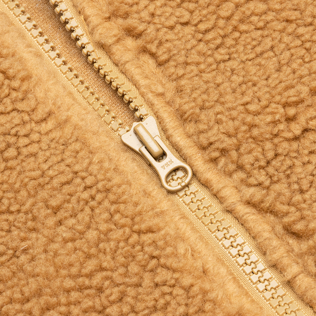 Sherpa Zip Hoodie - Brown