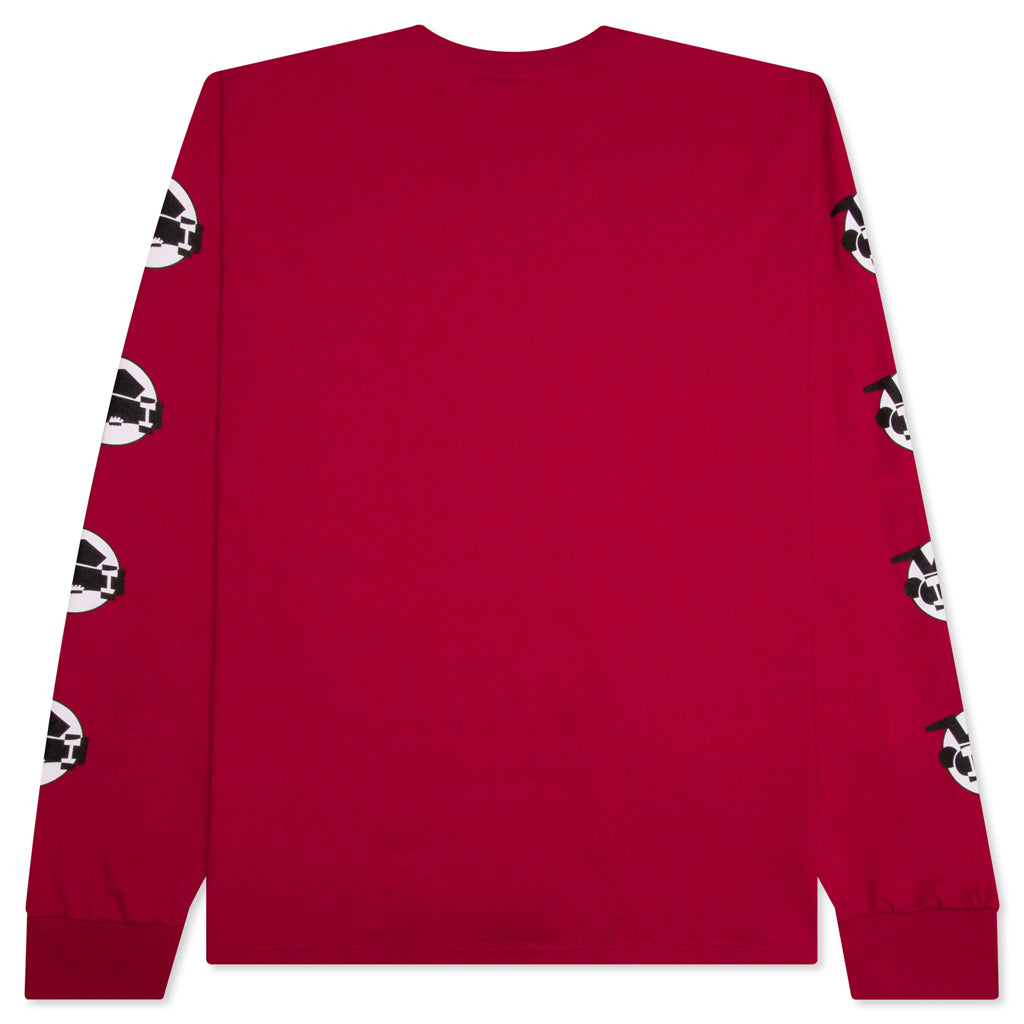 Skateman L/S Tee - Dark Red