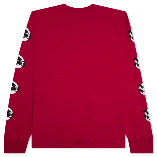 Skateman L/S Tee - Dark Red