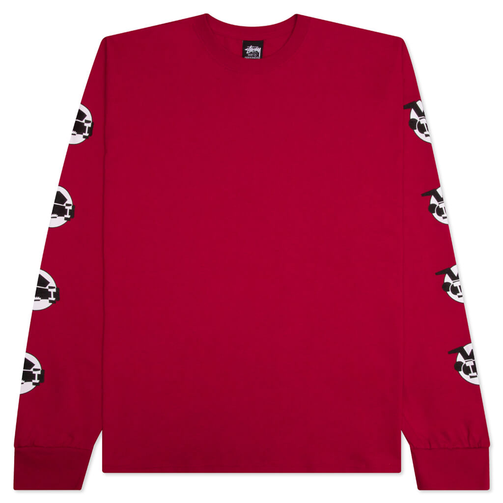Skateman L/S Tee - Dark Red