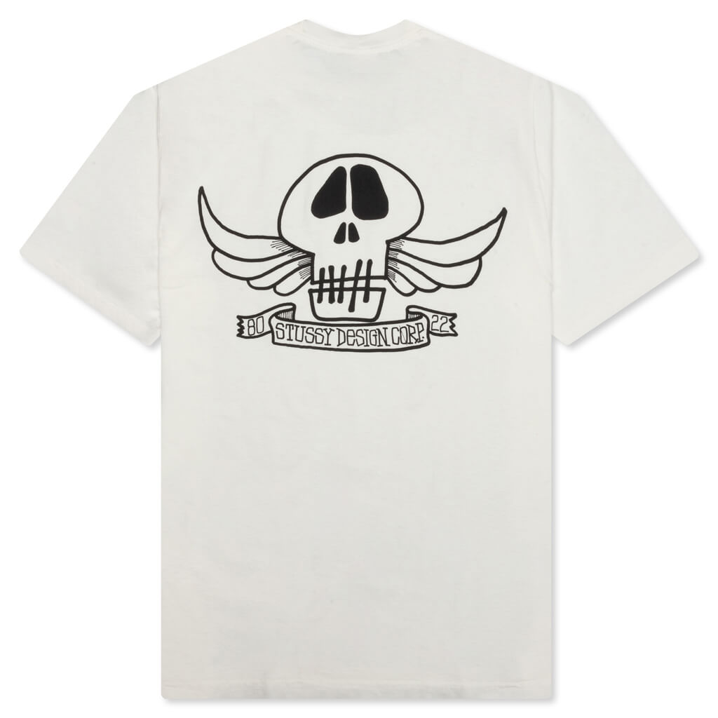 Skull Wings  Dyed Tee - Natural