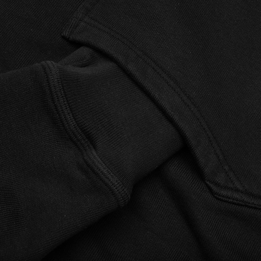 Skull & Bones Pigment Dyed Hoodie - Black