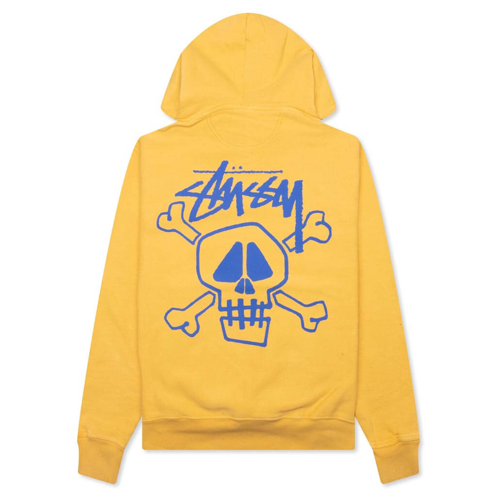 Skull & Bones Pigment Dyed Hoodie - Honey