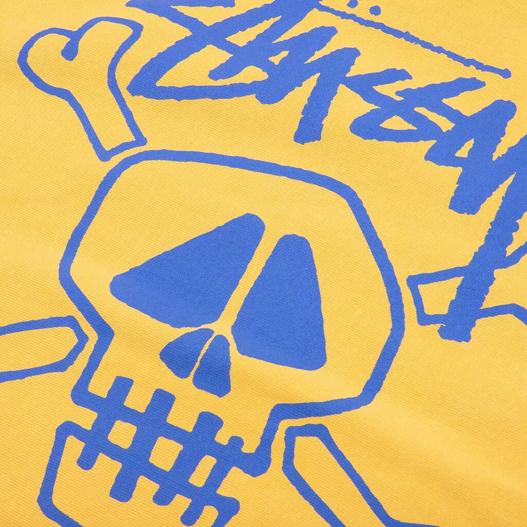 Skull & Bones Pigment Dyed Hoodie - Honey