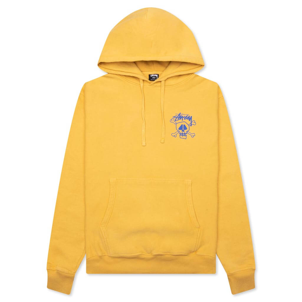 Skull & Bones Pigment Dyed Hoodie - Honey