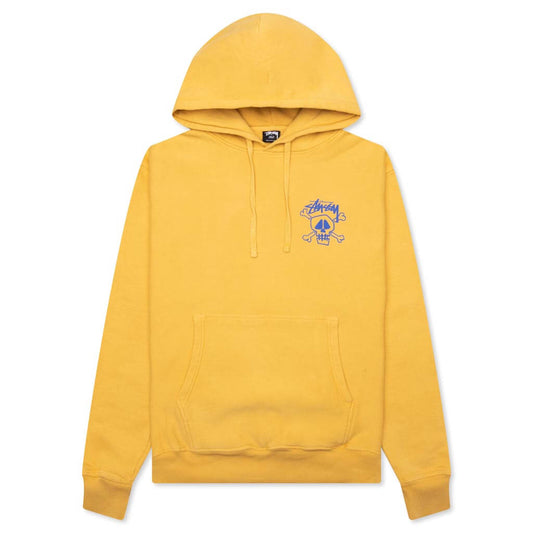 Skull & Bones Pigment Dyed Hoodie - Honey