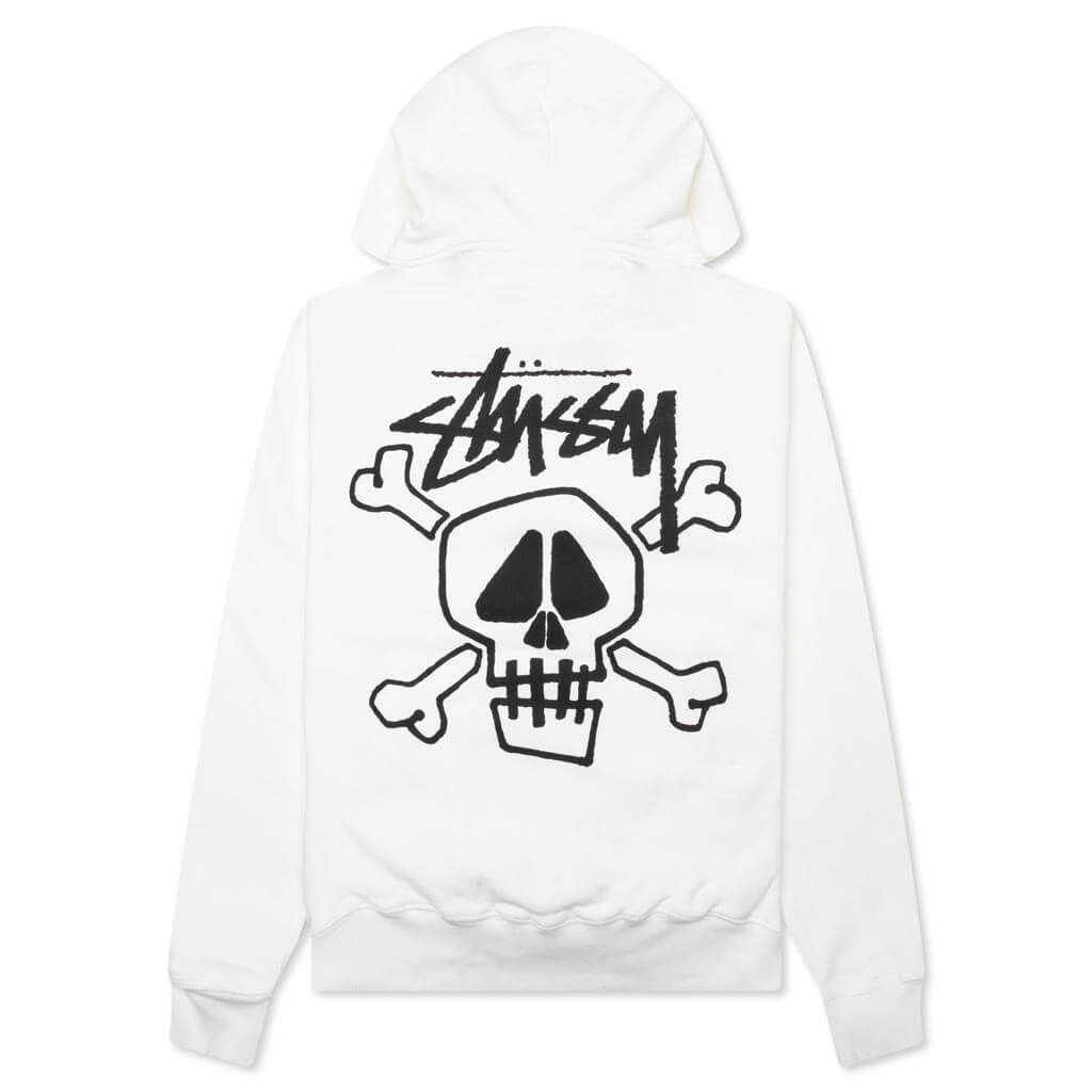 Skull & Bones Pigment Dyed Hoodie - Natural