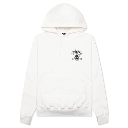 Skull & Bones Pigment Dyed Hoodie - Natural