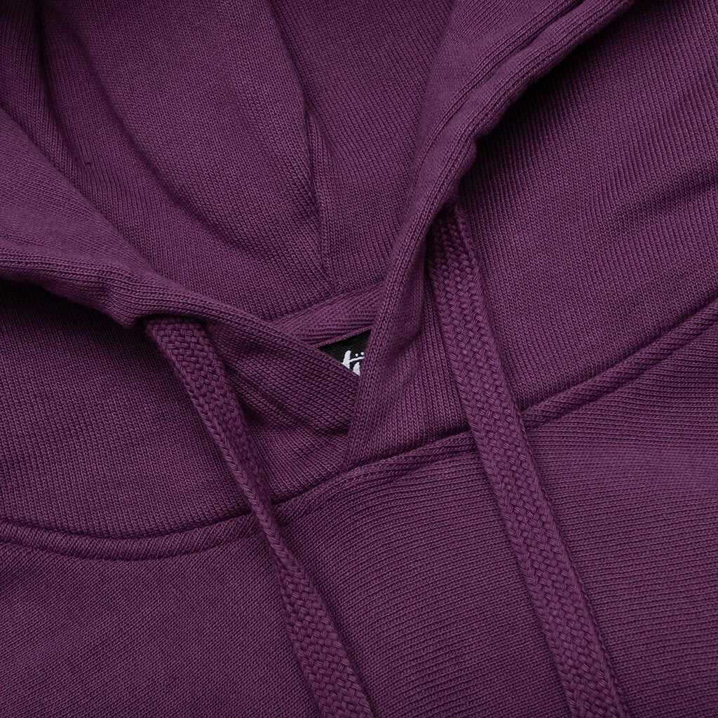Skull & Bones Pigment Dyed Hoodie - Purple