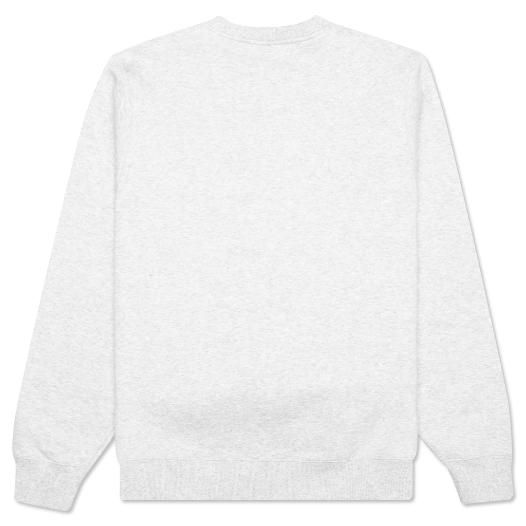 Smooth Stock Embroidered Crew - Ash Heather