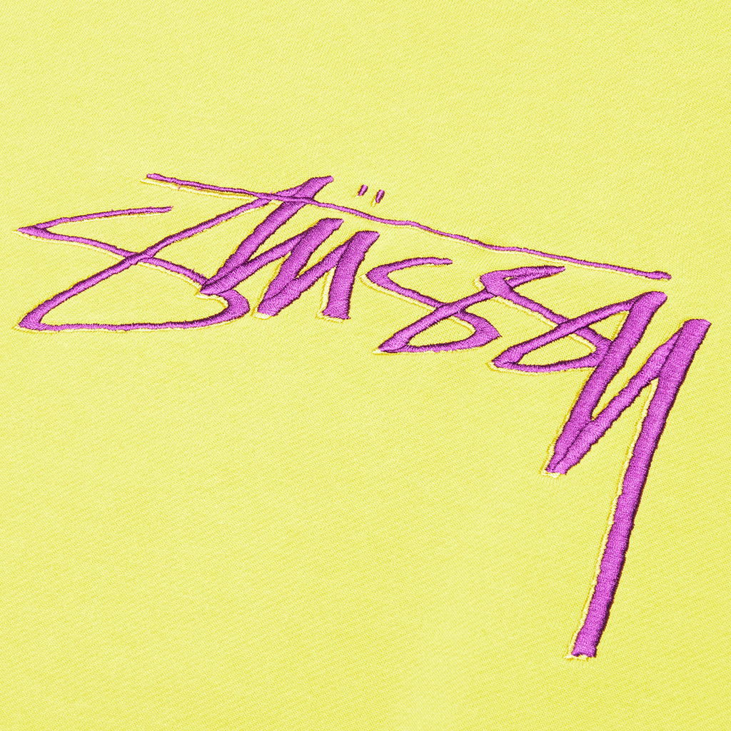 Smooth Stock Embroidered Crew - Lemon