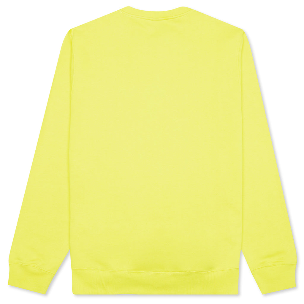Smooth Stock Embroidered Crew - Lemon