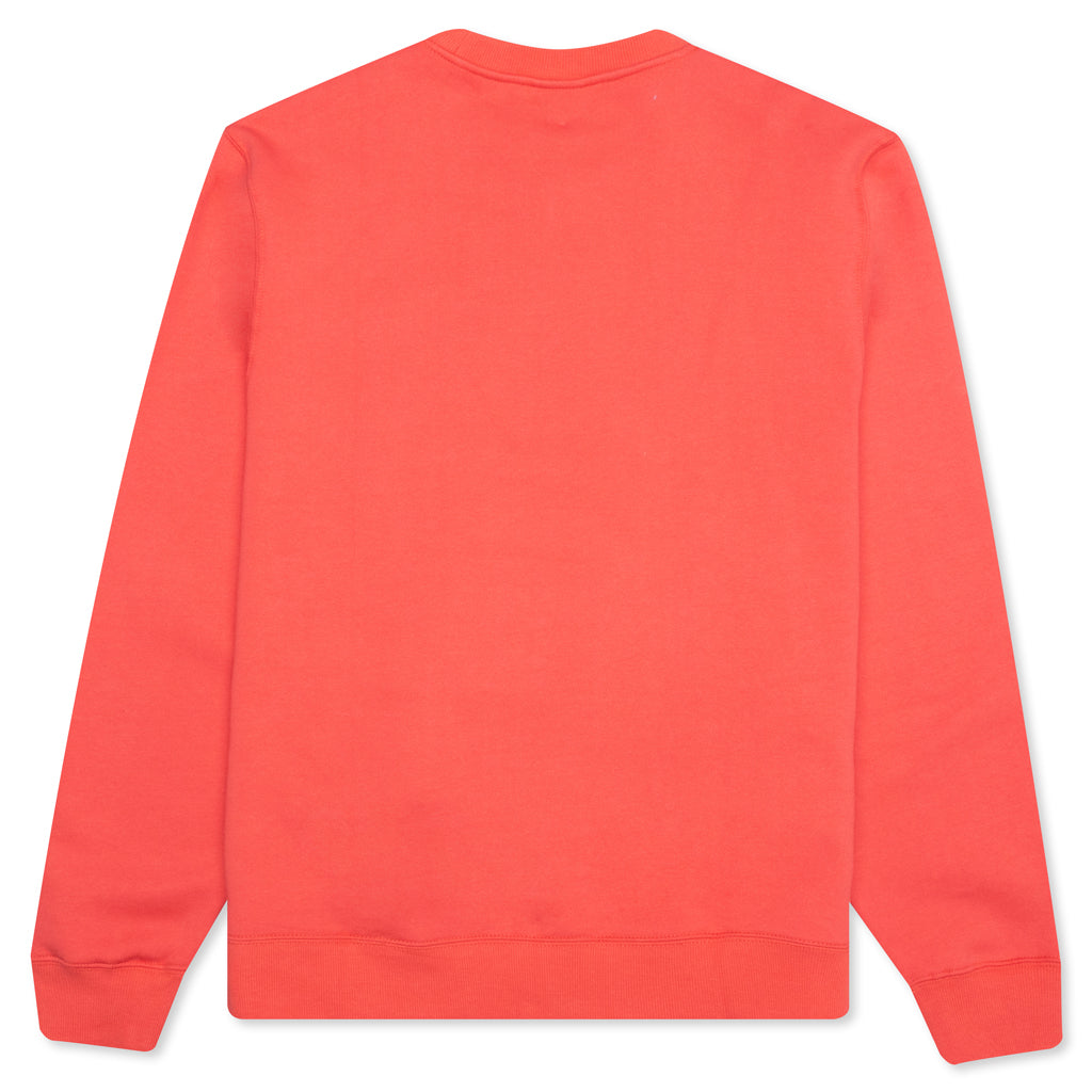 Smooth Stock Embroidered Crew - Pale Red