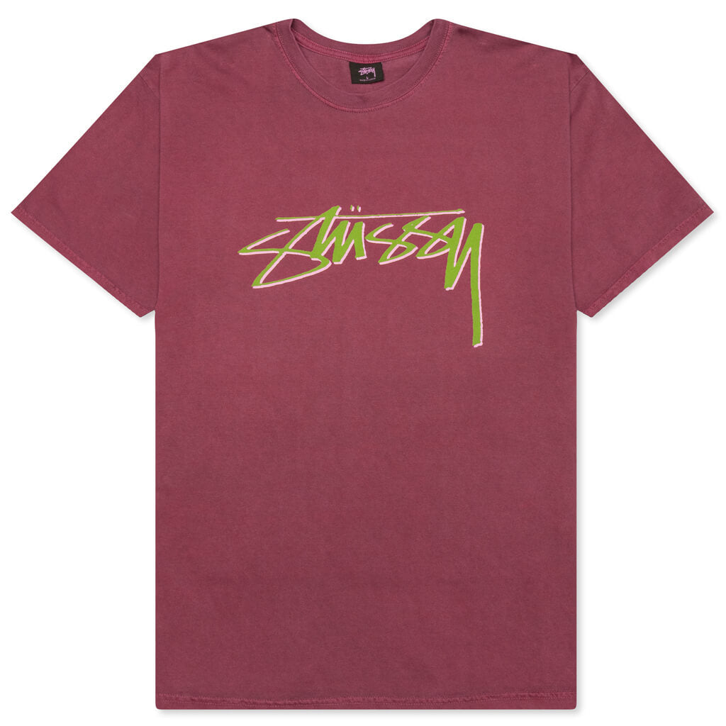 Smooth Stock Pigment Dyed Tee - Wine