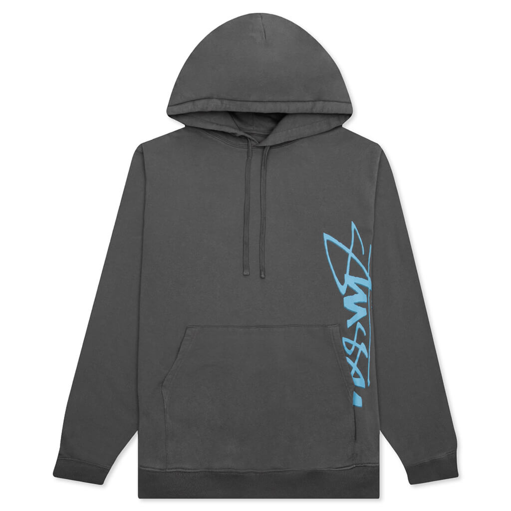 Smooth Stock Printed Hoodie - Black