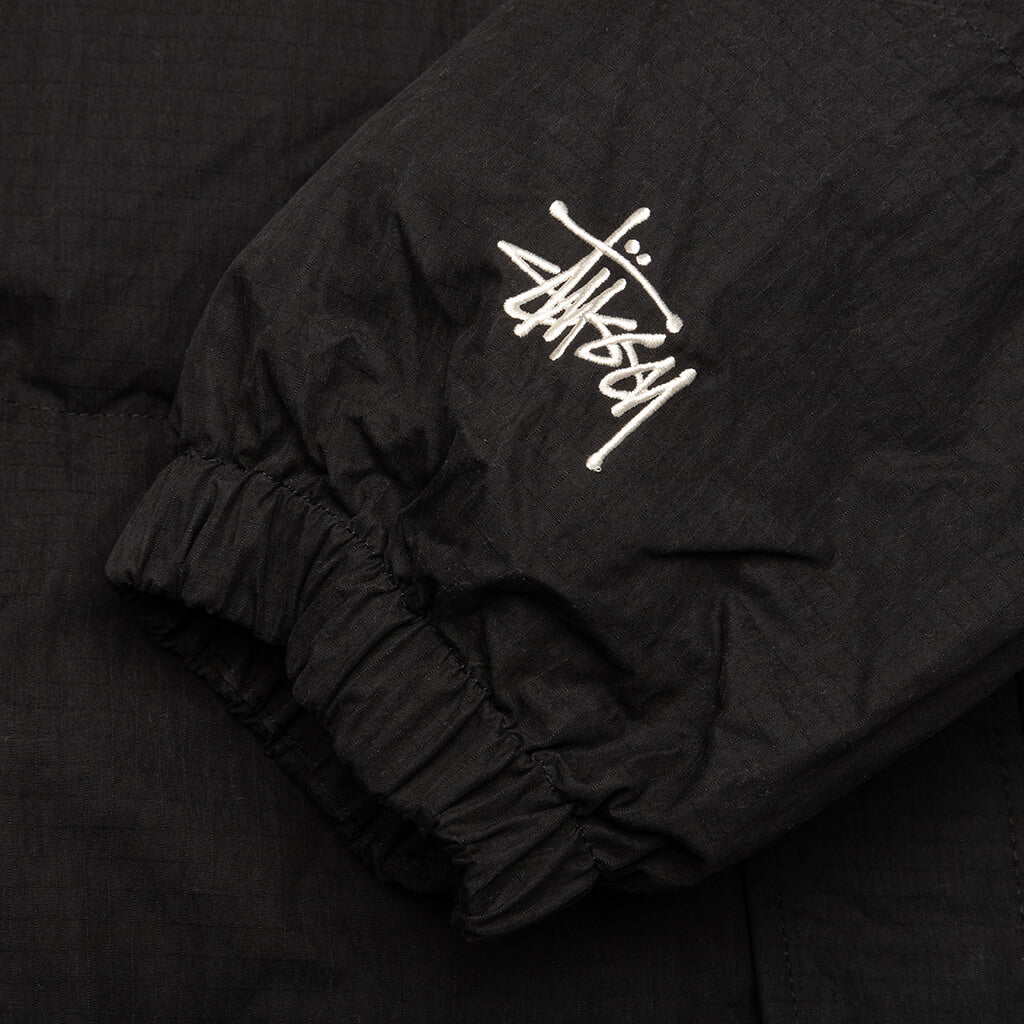 Solid Puffer Jacket - Black