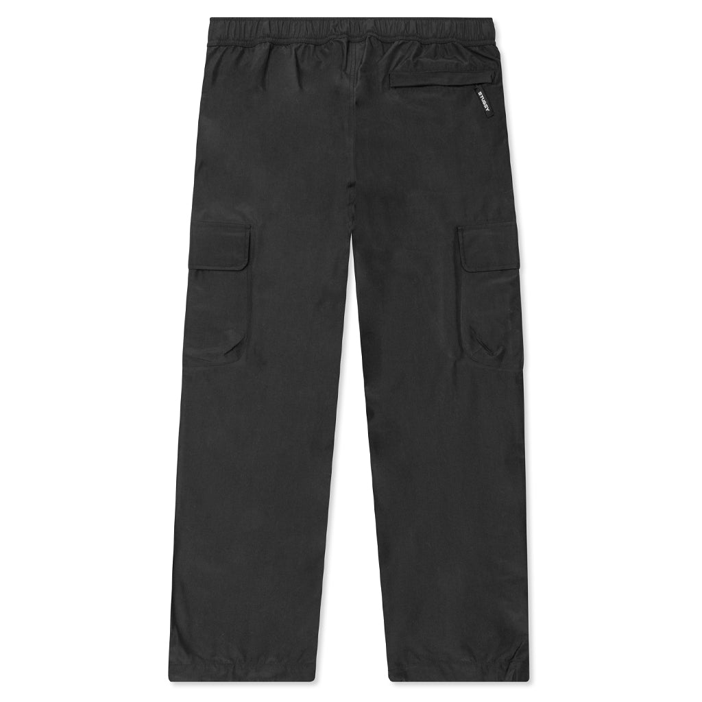 Solid Taped Seam Cargo Pant - Black