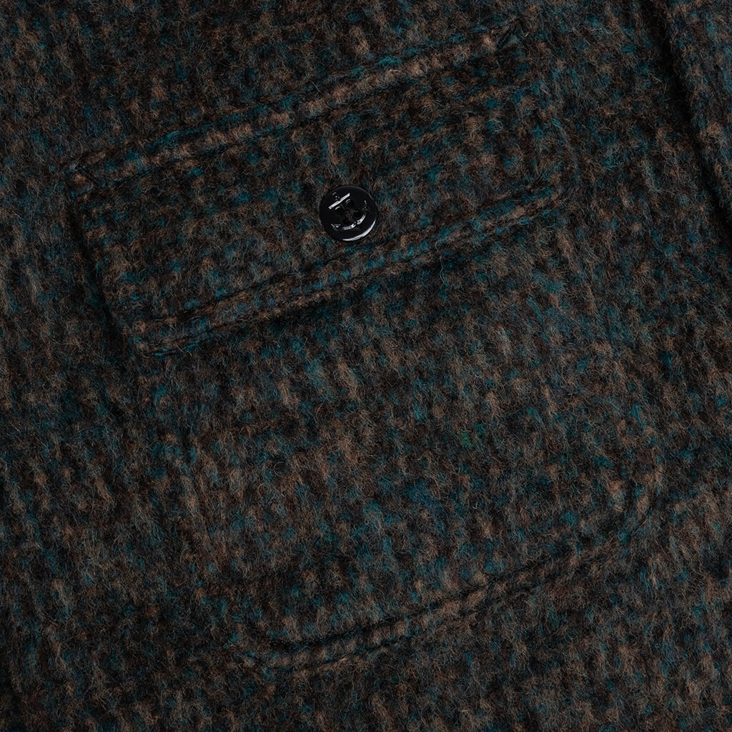 Speckled Wool CPO Shirt - Black