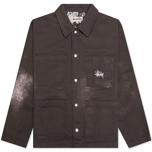 Spotted Bleach Chore Jacket - Brown