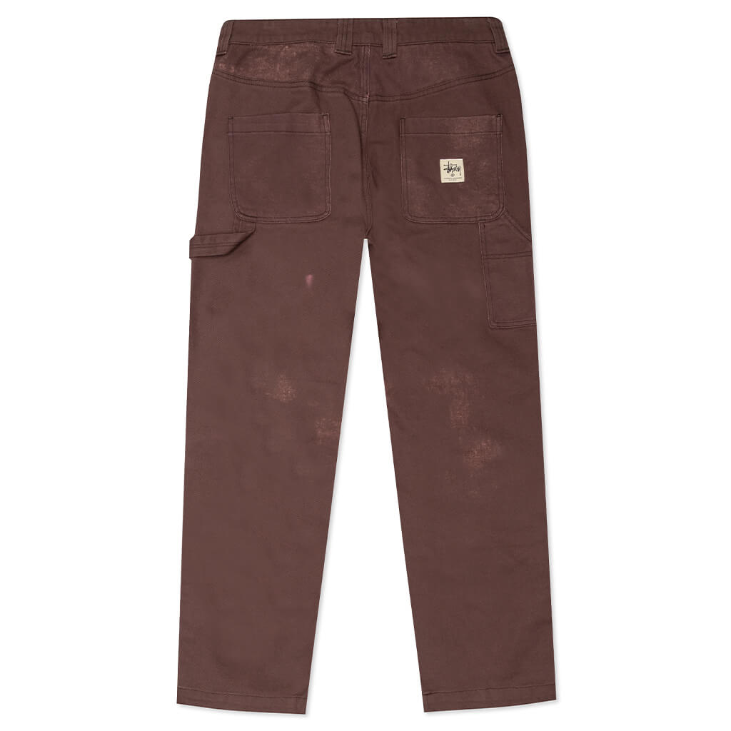 Spotted Bleach Work Pant - Brown