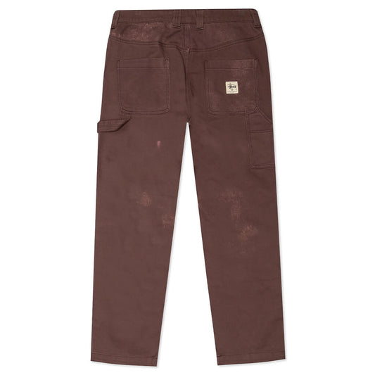 Spotted Bleach Work Pant - Brown