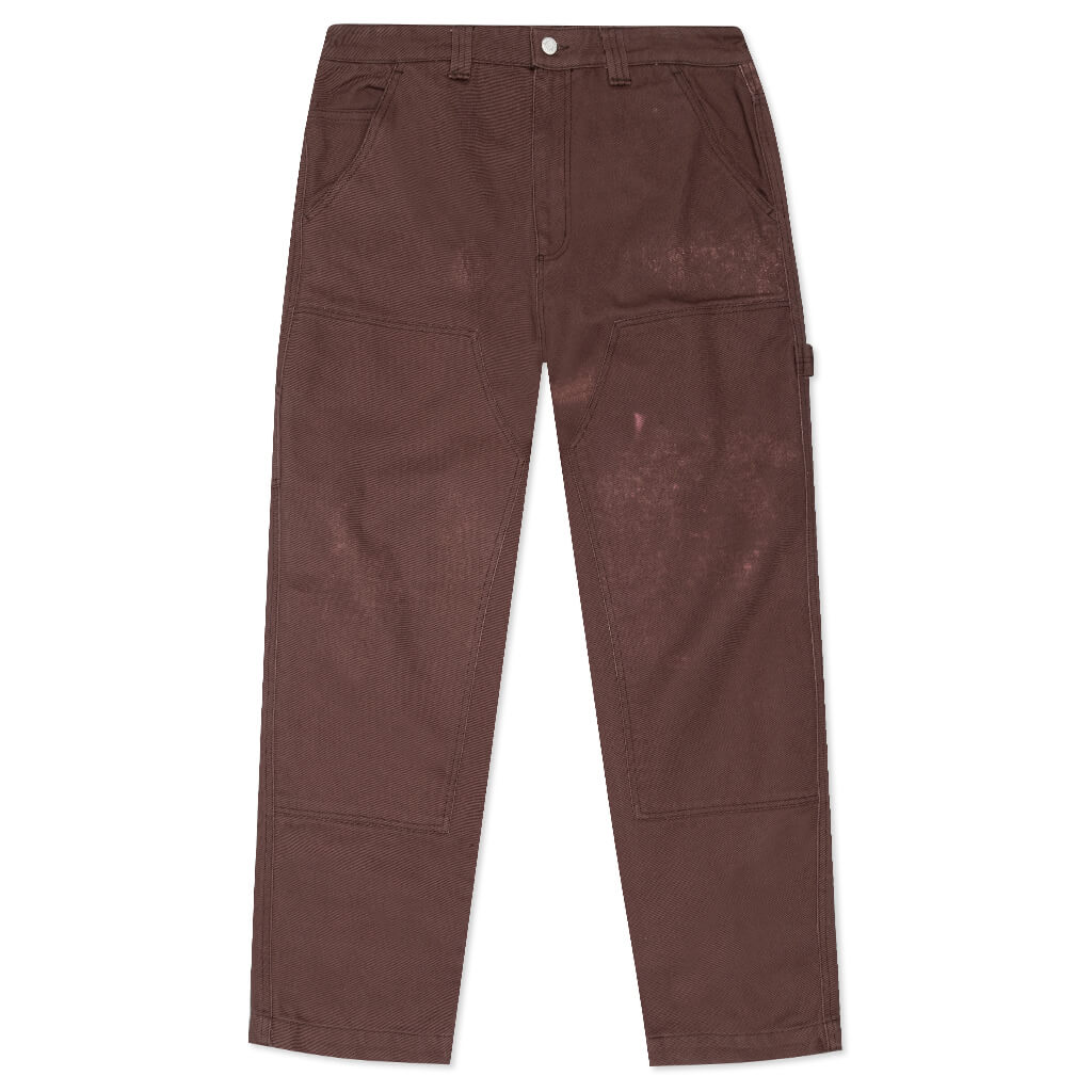 Spotted Bleach Work Pant - Brown