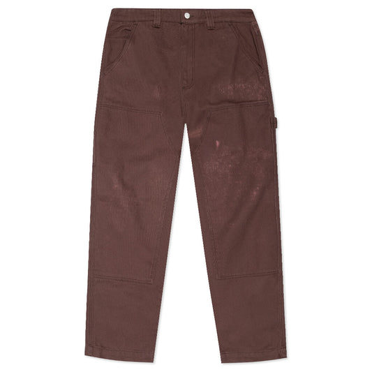 Spotted Bleach Work Pant - Brown