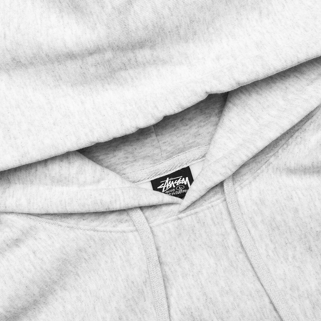 Stock Logo Applique Hoodie - Ash Heather/White