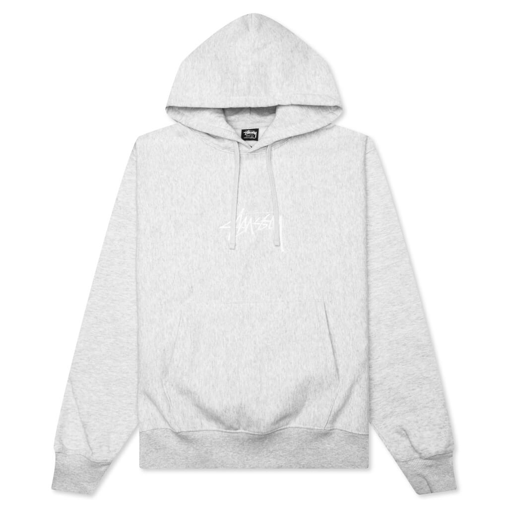 Stock Logo Applique Hoodie - Ash Heather/White