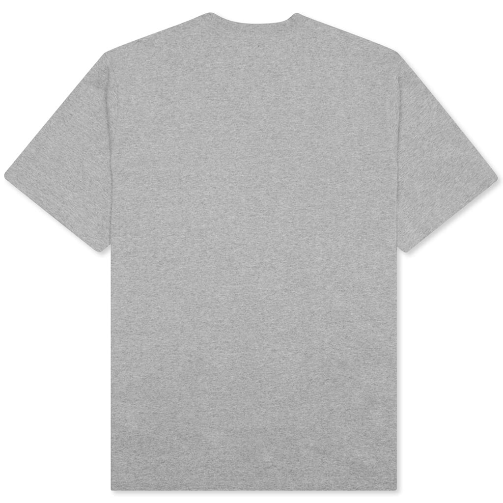 Stock Logo S/S Pocket Crew - Grey Heather