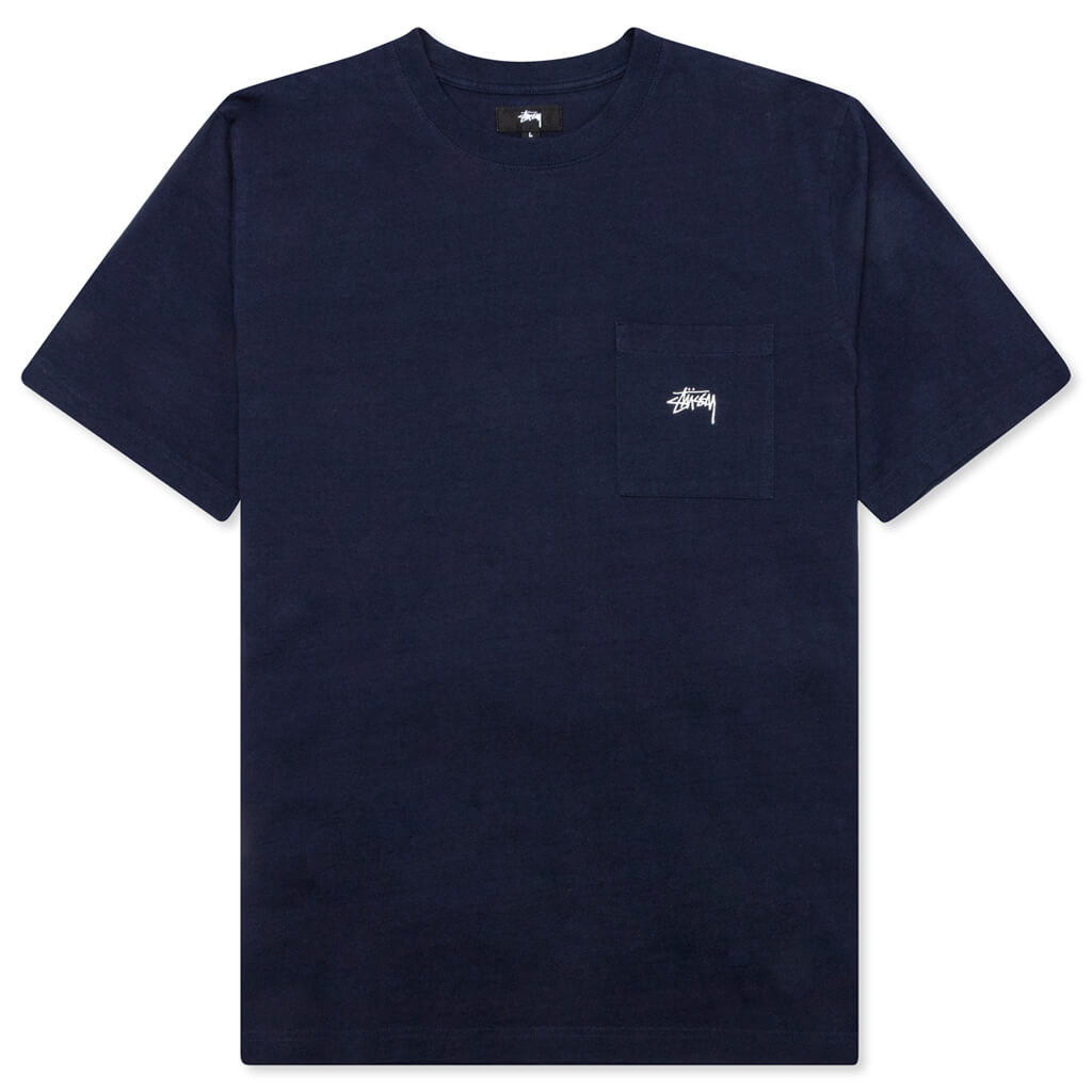 Stock Logo S/S Pocket Crew - Navy