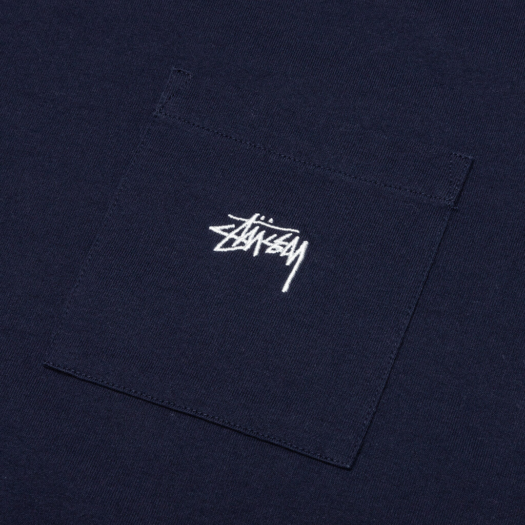 Stock Logo S/S Pocket Crew - Navy