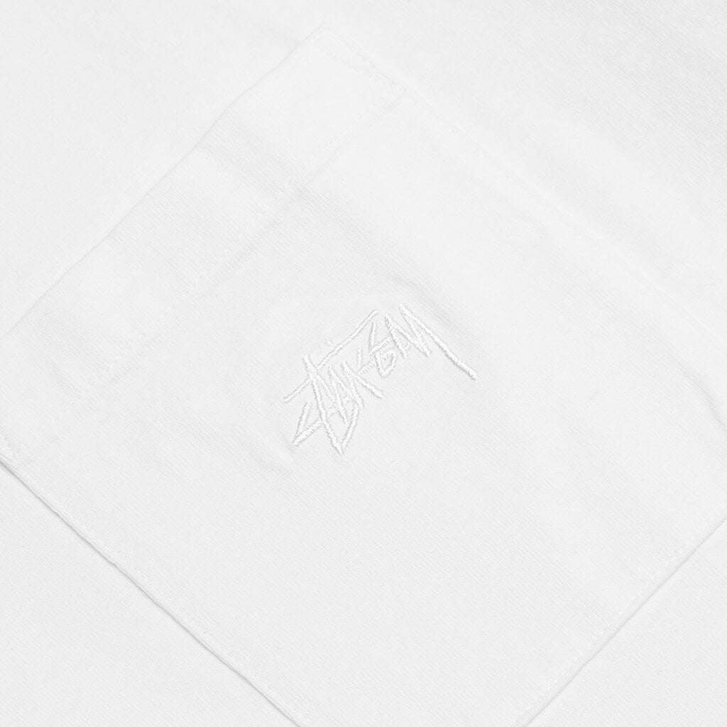 Stock Logo S/S Pocket Crew - White