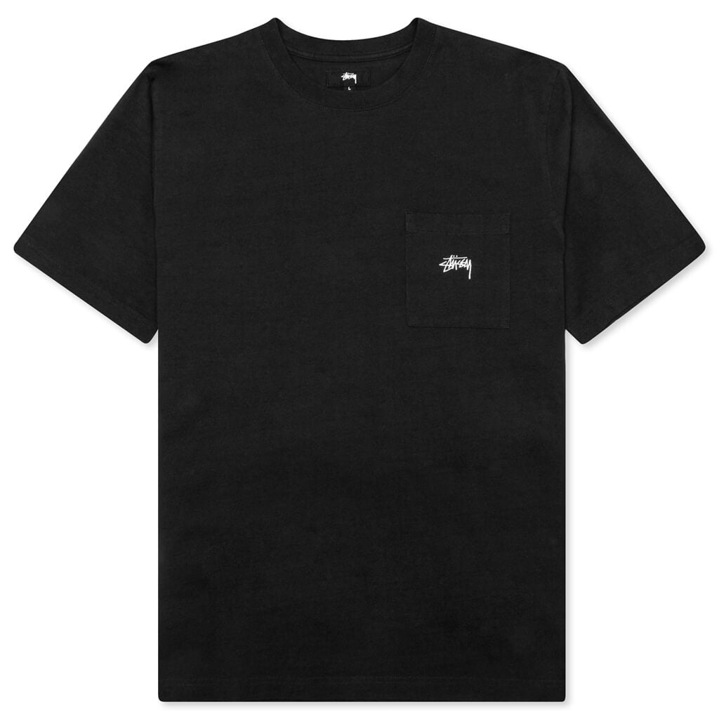 Stock Logo S/S Pocket Crew - Black