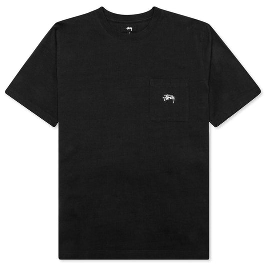 Stock Logo S/S Pocket Crew - Black