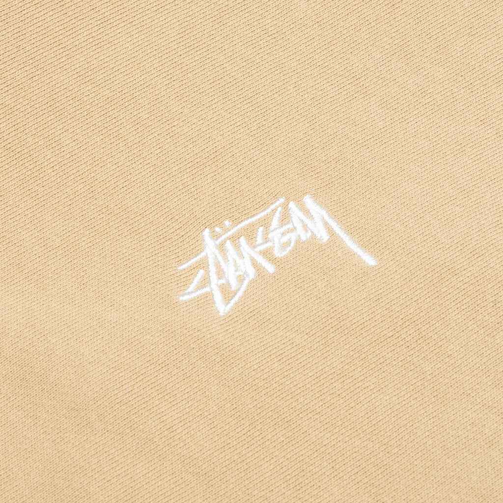 Stock Logo Zip Hoodie - Beige