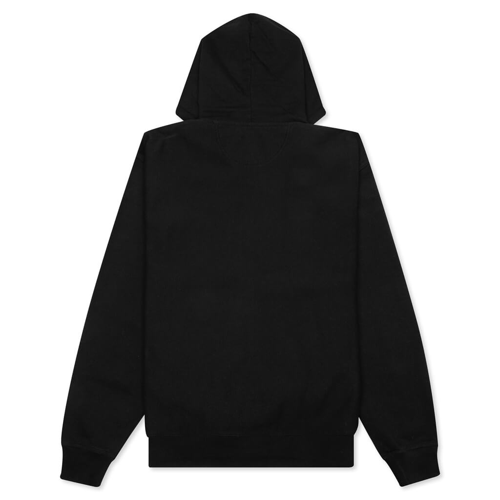 Stock Logo Zipper Hoodie - Black