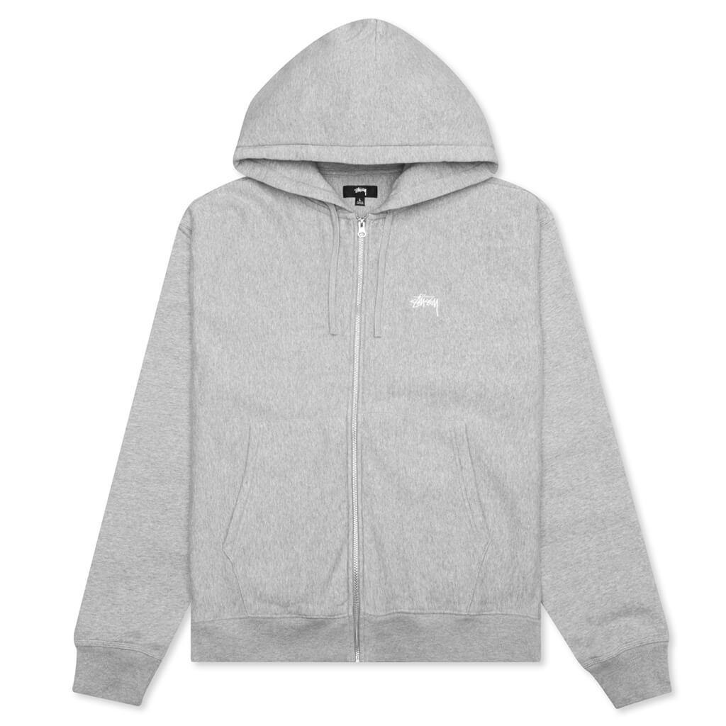 Stock Logo Zipper Hoodie - Grey Heather