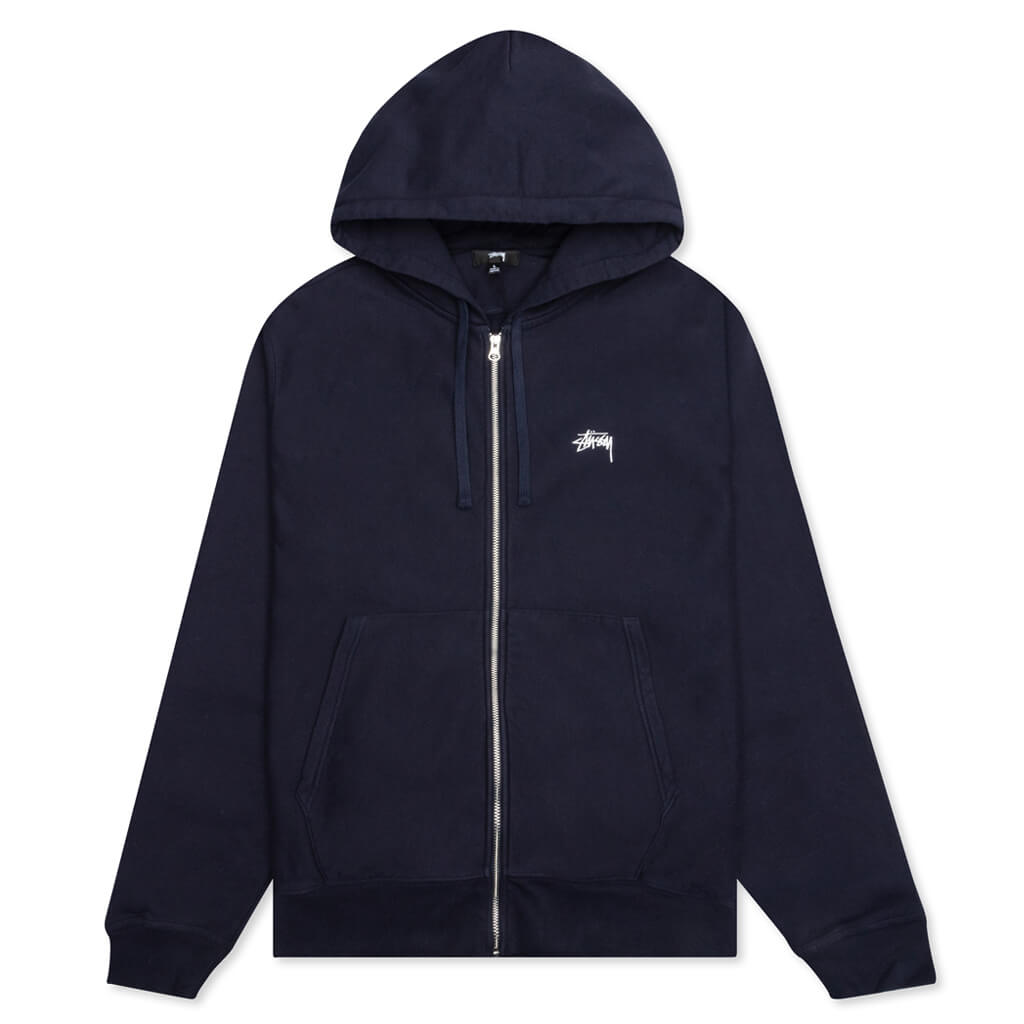 Stock Logo Zipper Hoodie - Navy