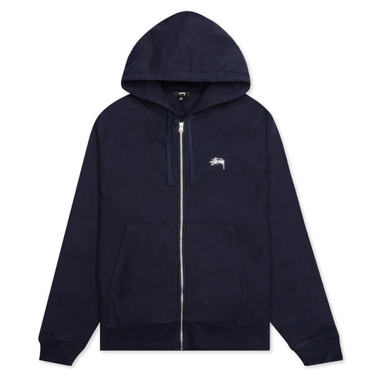 Stock Logo Zipper Hoodie - Navy