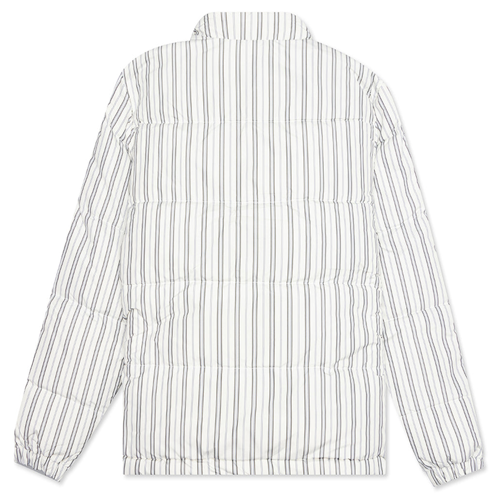 Stripe Down Puffer Jacket - Bone